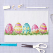 水カラフル色イースターエッグ 薄葉紙 (クラフト)