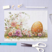 水カラフル色イースターエッグ 薄葉紙 (クラフト)