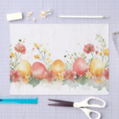水カラフル色イースターエッグ 薄葉紙 (クラフト)