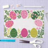 水カラフル色イースターエッグ 薄葉紙 (クラフト)