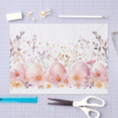 水カラフル色イースターエッグ 薄葉紙 (クラフト)