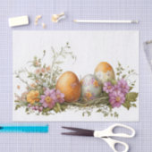 水カラフル色イースターエッグ 薄葉紙 (クラフト)