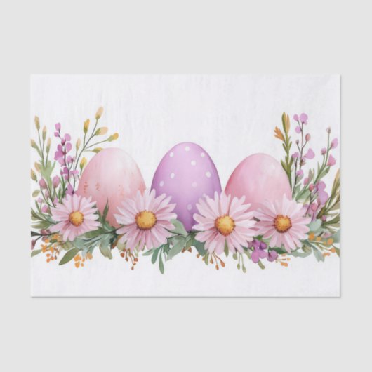 水カラフル色イースターエッグ 薄葉紙 (正面)