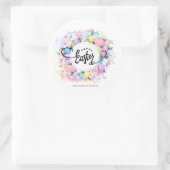 水カラフル色イースターリース書道 ラウンドシール (バッグ)