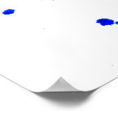 水カラフル色オルカ ポスター (角)