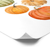 水カラフル色カボチャ秋 ポスター (角)