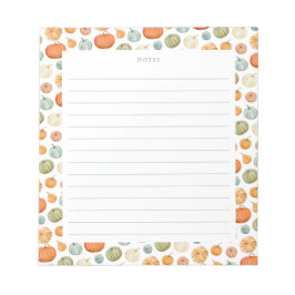 水カラフル色カボチャ ノートパッド