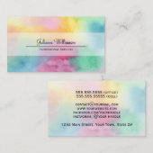 水カラフル色クラウドかわいらし名刺 名刺 (正面/裏面)