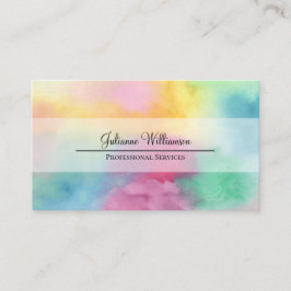 水カラフル色クラウドかわいらし名刺 名刺