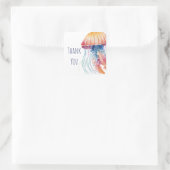 水カラフル色クラゲありがとう スクエアシール (バッグ)