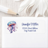 水カラフル色クラゲデザイン ラベル (インサイチュ)