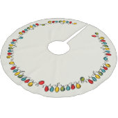 水カラフル色クリスマスストリングライト ブラッシュドポリエステルツリースカート (アングル)