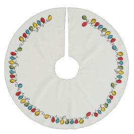 水カラフル色クリスマスストリングライト ブラッシュドポリエステルツリースカート