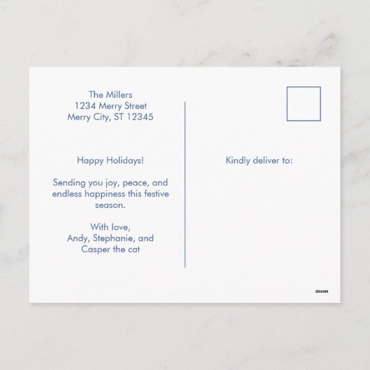 水カラフル色クリスマスツリーのカスタマイズ可能 シーズンポストカード (裏面)