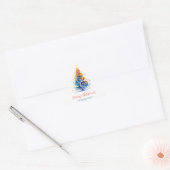 水カラフル色クリスマスツリーのカスタマイズ可能 三角形シール (封筒)