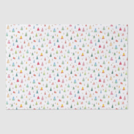 水カラフル色クリスマスツリーズホリデー 薄葉紙