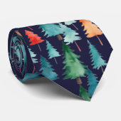 水カラフル色クリスマスツリーパーソナライズされた ネクタイ (ロール)
