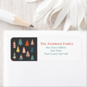 水カラフル色クリスマスツリー名 ラベル (インサイチュ)