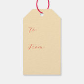 水カラフル色クリスマスツリー ギフトタグ (裏面)