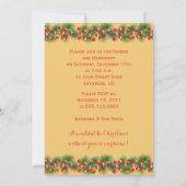 水カラフル色クリスマスボールパーティー招待状 招待状 (裏面)