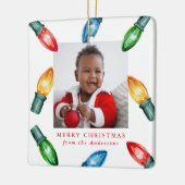 水カラフル色クリスマスライト2写真 セラミックオーナメント (左)