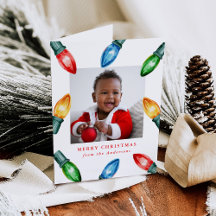 水カラフル色クリスマスライト3写真