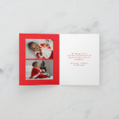 水カラフル色クリスマスライト3写真 シーズンカード (内部)