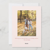 水カラフル色クリスマスリースホリデーカード シーズンカード (裏面)