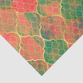 水カラフル色クローバーパターン 薄葉紙 (詳細)