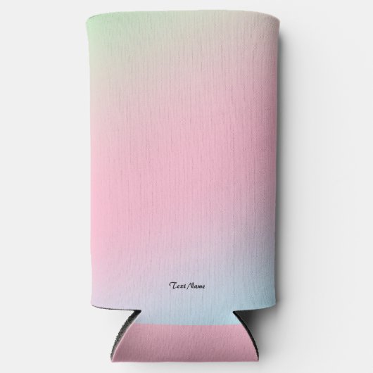 水カラフル色グラデーシパーソナライズされたョン名 スリム缶クーラー (正面)