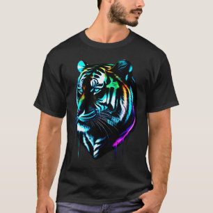 水カラフル色グロータイガー Tシャツ