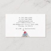 水カラフル色ケーキベイカーパティシエ 名刺 (裏面)