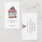 水カラフル色ケーキベイカーパティシエ 名刺 (正面/裏面)