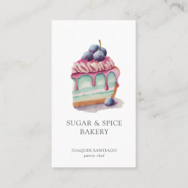 水カラフル色ケーキベイカーパティシエ 名刺