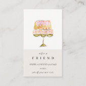 水カラフル色ケーキベーカリー友達を参照 名刺 (正面)