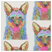 水カラフル色コート生地 ファブリック (クローズアップ)