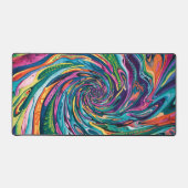 水カラフル色サイケデリック デスクマット (正面)