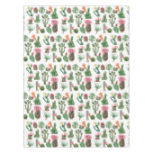 水カラフル色サボテンと多肉花 テーブルクロス (正面)