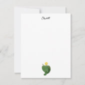 水カラフル色サボテンと多肉花 ノートカード (正面)