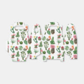 水カラフル色サボテンと多肉花 フェイバーボックス (折り畳みなし)