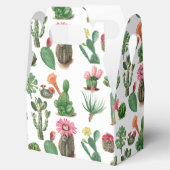 水カラフル色サボテンと多肉花 フェイバーボックス (オープン)