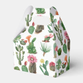 水カラフル色サボテンと多肉花 フェイバーボックス (正面サイド)