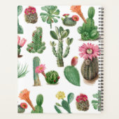 水カラフル色サボテンと多肉花 プランナー手帳 (裏面)