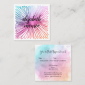水カラフル色サロン 予約カード (正面/裏面)
