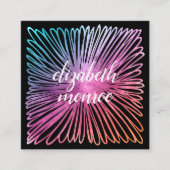 水カラフル色サロン 予約カード (正面)