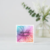 水カラフル色サロン 予約カード (スタンド正面)