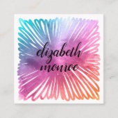 水カラフル色サロン 予約カード (正面)