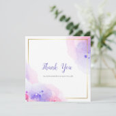 水カラフル色サンキューカード サンキューカード (スタンド正面)