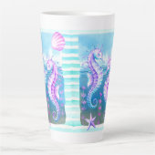 水カラフル色シーホースラテマグ カフェラテマグ (正面)