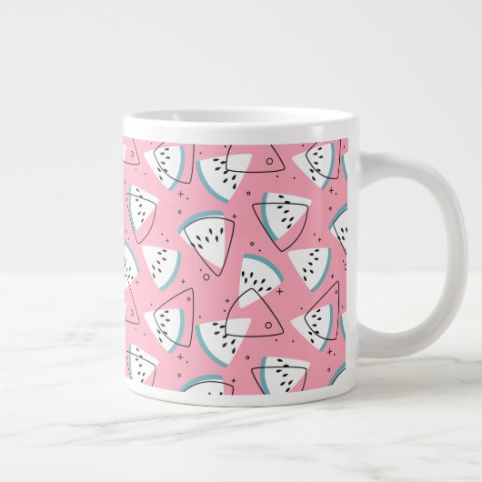水カラフル色スイカ ジャンボコーヒーマグカップ (右)